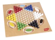 Damas Chinas Juego De Mesa Madera 60 Canicas Diako Jef