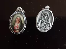 Medalla De La Virgen Dolorosa Con Cadena 