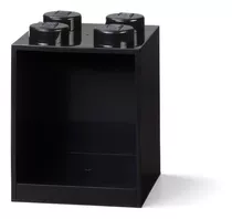 Estante Contenedor Lego Shelf 4 Apilable Y Colgante Color Negro