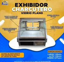 Exhibidor Charcutero Carnicero Vidrio Plano 1.50 Metros 