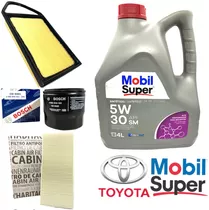 Kit Service 3 Filtros Y 4l Aceite Mobil 5w30 Toyota Etios