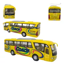 Miniatura Ônibus De Metal Abre Porta Fricção Brinquedo Top