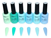 Pack 6 Colores Permanente Aguamarina Cherimoya 8ml Color Turquesa