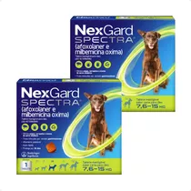 2 Nexgard Spectra 7,6 A 15kg Pulgas Carrapatos Sarna Vermes