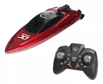 Mini Lancha Com Controle Remoto Boat Speed 2.2 Ghz Vermelha