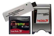 Kit Cartão  4gb Sandisk + Adaptador Pcmcia + Leitor Usb