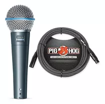 Shure Beta 58a Microfono Vocal Supercardioide Y Cable De Mic