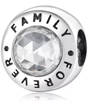 Berloque Cristal Family Forever Em Prata 925 Eternal Joias