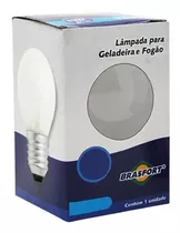 Lâmpada Para Fogão Lustre Geladeira 40w E27 127v Leitosa