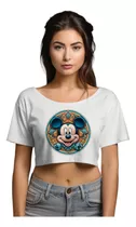 Cropped Oversized Bco Mickey Mouse Logo Mandala