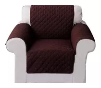Funda Cobertor ,cubre Sofa Protector Reversible 1 Cuerpo Color Marrón