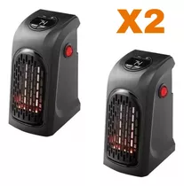 Pack X2 Calefactor Ambiental 400w Portatil + Adaptador