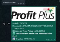 Profit Plus 2k8 Y 2k12 Integración Con Whatsapp 