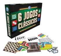 Jogos Clássicos 6 X 1 Dama Xadrez Ludo Trilha Forca Domino