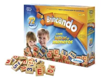 Jogo Brincando Com Letras E Números - Xalingo -  Em Madeira