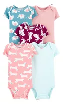 Carters Original Pack 5 Bodies Manga Corta Animales