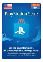 Psn Card Us$50 Playstation. Store (usa). Entrega Inmediata! 