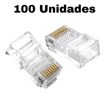 Conectores Rj45 Utp Cat 5e Red Cámaras Pc 100 Unidades