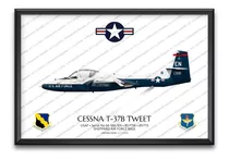 Pôster Avião Cessna T-37b, Tweet, Usaf, 66991, 80 Tfw 89 Fts
