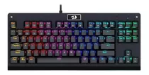 Teclado Gamer Redragon Dark Avenger K568rgb Qwerty Outemu Mk2 Red Español Latinoamérica Color Negro Con Luz Rgb