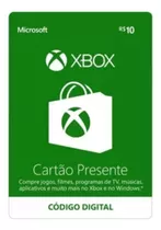  Gift Card Cartão Presente Xbox Br Brasil R$ 10 Reais