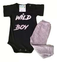 Conjunto Para Bebe Wild Boy Chico Salvaje Body Y Pantalón