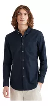 Camisa Hombre Oxford Slim Fit Azul Oscuro Dockers 29599-0052