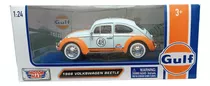 Volkswagen Beetle 1966 Gulf/ Escala 1:24/ Metálico/ 17cms .
