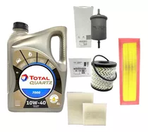 Kit Service Aceite 10w40 Total + 4 Filtros Peugeot 208 1.6 N