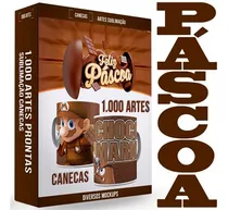 Pack Artes Canecas Sublimação Páscoa 1000 Estampas 