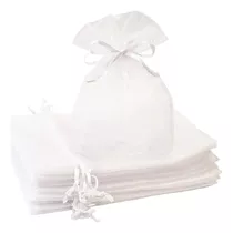 Kit 100 Un Saco Organza Saquinho 7x9 Branco Atacado