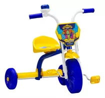 Triciclo Infantil Motoca Velotrol Menino Menina Ultra Bikes Cor Azul/amarelo