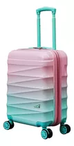Valija Trendy Abs 20 PuLG Degrade Cabina Viajes Color Rosa/aqua