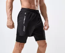 Short Deportivo Masculino Con Calza Performance 