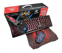 Kit Gamer Teclado Semi Mecanico Mouse Headset Usb Pc Luz Rgb