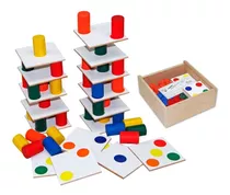 Brinquedo Montessori Pedagogico Madeira Torre Inteligente