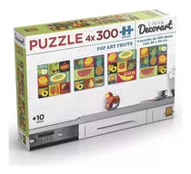 Puzzle 300 Pecas Decorart Com 4 Quebra Cabecas -  Frutts