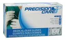 Guantes Descartables Precision Care Examen Color Natural Talle L De Látex Con Polvo X 100 Unidades