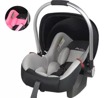 Asiento Portabebe Mecedora Tipo Moises Ergonomico Para Auto Color Gris