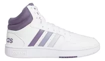 Tenis Para Mujer adidas Hoops 3.0 Mid Color Blanco/violeta - Adulto 3 Mx