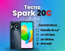 Celular Tecno Spark 20c 128+8gb 50mp 4g Lte 2x1 140$   
