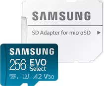 Memoria Micro Ss 256gb Samsung Evo Video 4k Ultra Hd 130mb/s