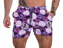 Short De Baño Malla Para Hombre Estampado Secado Rápido