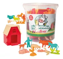 Animais Da Fazendinha Gulliver + Celeiro + Cercas Miniaturas