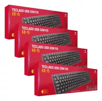 Kit 4 Teclados Usb Kb-15bk C3tech