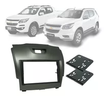 Moldura 2 Din Nova S10 Blazer 2012 2013 Painel Dvd Grafite