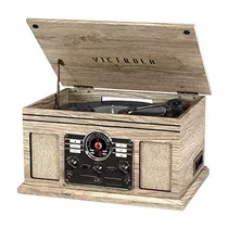 Victrola 6 In 1 Nostalgic Bluetooth Record Player With 3 Sp