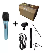 Kit Ideal Karaoke Microfono+ Pie+ Amplificador 25w + Pipeta