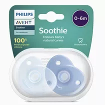 Chupete Soothie 0-3m, X 2, Azul Y Azul Claro Avent Scf099/21