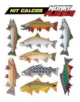 Calcos Stickers Pescados Pesca Marcas Logos Fishing Caza